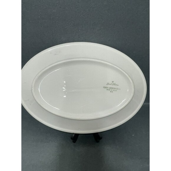 HOMER LAUGHLIN 12x9 Platter Plate BEST CHINA  1965  Restaurant Ware Blue FLORAL - Picture 7 of 8